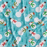 Blue Ice Man Christmas Kids Digital Printed Fabric For Baby